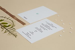 zaproszenia slubne papierowagruszka warszawa menu hanna antoni 1 300x200 - B051 -