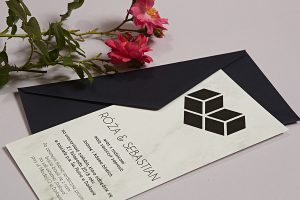 zaproszenia slubne papierowagruszka warszawa roza sebastian 3 300x200 - B215 -