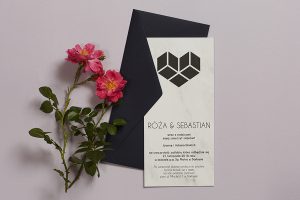 zaproszenia slubne papierowagruszka warszawa roza sebastian 300x200 - A165 -