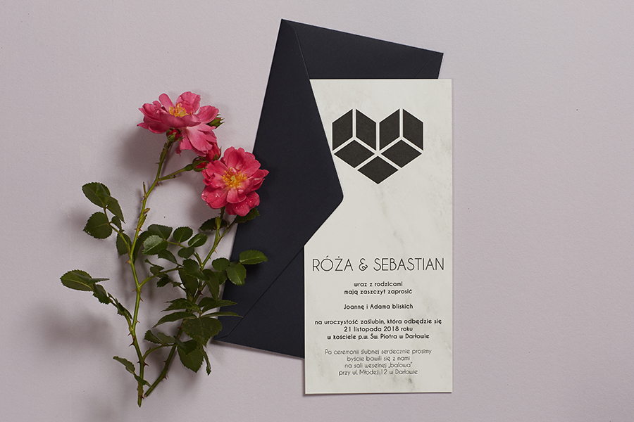 zaproszenia slubne papierowagruszka warszawa roza sebastian - Portfolio -