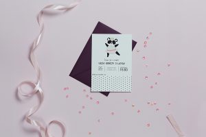 zaproszenia slubne papierowagruszka warszawa zaproszenie urodzinowe baletnica panda 2 300x200 - A294 -