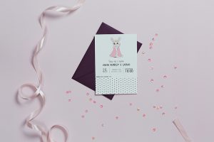 zaproszenia slubne papierowagruszka warszawa zaproszenie urodzinowe krolicza ksiezniczka 2 300x200 - A289 -